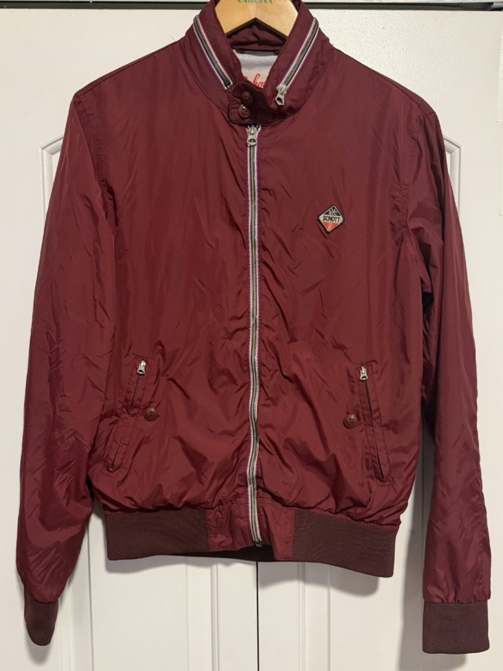 Schott NYC CABL12R Men's Stardust Jacket - Bordeaux - Size M